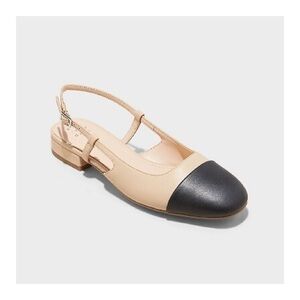 NWT Women's Maxine Slingback Ballet Flats - A New Day Tan 7.5